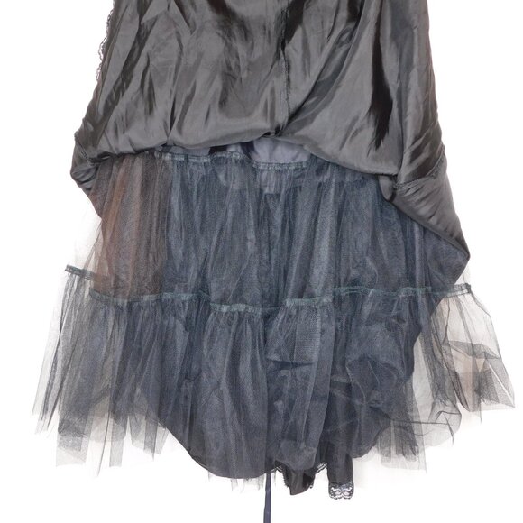 Gunne Sax Vintage Strapless Blue Black Rose Lace Dress | Whimsigoth | VGUC | M/9 - Picture 8 of 11